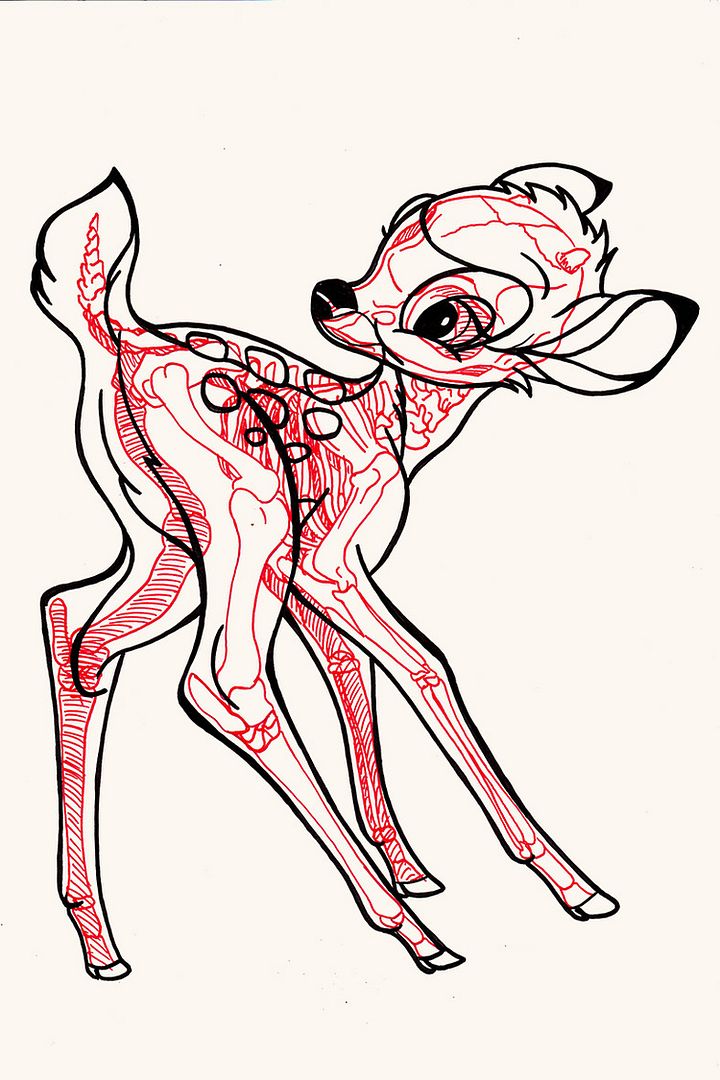 Disney and more Disney Characters With an XRay Treatment